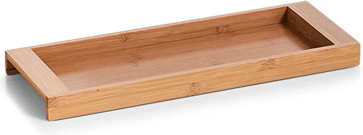Zeller, reklade, bamboe, ca. 40 x 15 x 3 cm, plank voor badkamer en kantoor, houten organizer