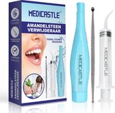 MediCastle Premium Amandelsteenverwijderaar - Amandelstenen Verwijder Kit - LED Tool Met 3 Mondstukken - Gebogen Spuit