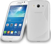 Cadorabo Hoesje geschikt voor Samsung Galaxy GRAND 3 in SEMI-TRANSPARANT - Beschermhoes gemaakt van flexibel TPU silicone Case Cover