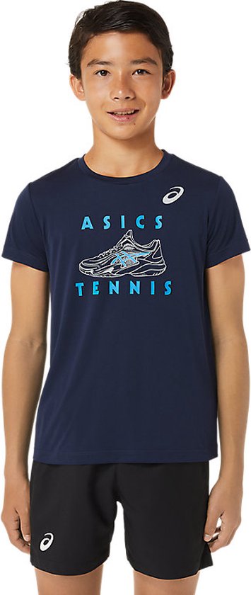 Asics Boys T-Shirt Graphic SS Top Jongens Blauw