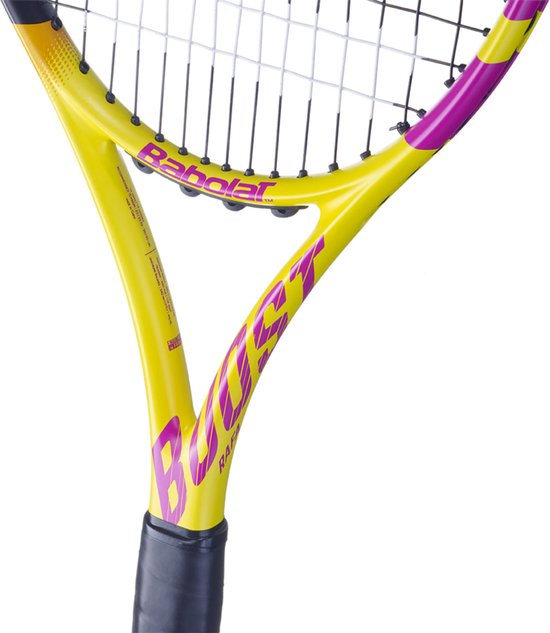 Raquete de Tênis Babolat Nadal Jr 26 Amarelo Azul e Rosa