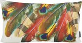 Sierkussen Red/Yellow Peacock - Outdoor | 30 x 50 cm | Katoen/Polyester