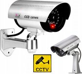 Borvat® | Dummy Camera |2stuks | Realistische look |met rood knipperend led | indicator | beveiligingscamera