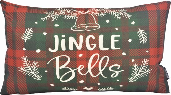 Sierkussen Jingle Bells Long | 30 x 50 cm | Katoen/Linnen