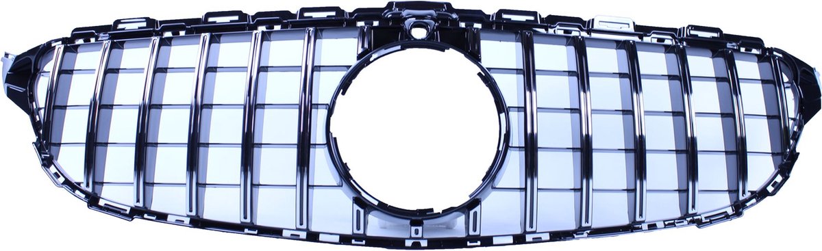 grill compatibel met mercedes-benz c-klasse w205 - voorziening 360° camera zwart met chrome