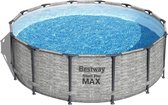 Kit piscine tubulaire hors-sol Bestway Steel Pro Max™ - 427 x 122 cm - ronde (fourni avec pompe de filtration, coque + bâche)