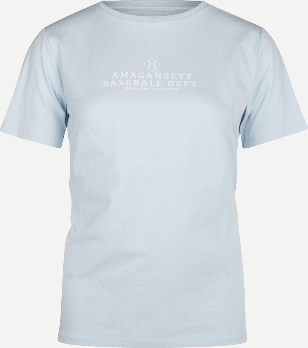 Amagansett Lente/Zomer 2023 T-shirt Baseball Tee Vrouwen - Regular fit - Katoen - Light Blue (XL)