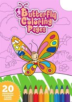 Cute Butterfly Coloring Printable Book For Kids: Easy and Cute Style Coloring Pages of Different Butterflies