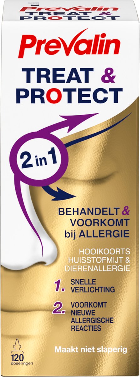 Goedkoopste Prevalin Treat & Protect Neusspray - behandelt & voorkomt bij hooikoorts, huisstofmijt en dierenallergie - 15 ml