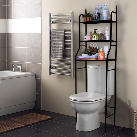 Alora support de rangement pour toilettes - étagère en métal - support de rangement en métal - support de salle de bain - armoire de toilette