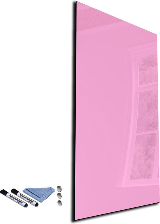 DEQORI Glazen magneetbord | 90x60 cm groot | motief Schuchte