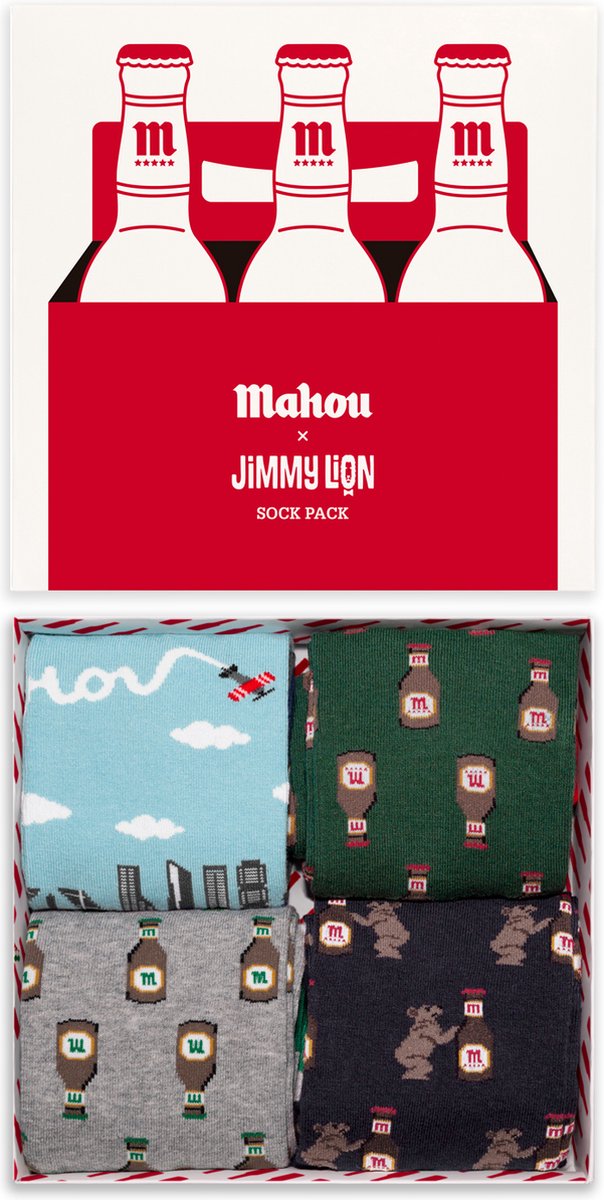 Jimmy Lion Mahou Pack Kraft Various Unisex Sokken - Multicolor
