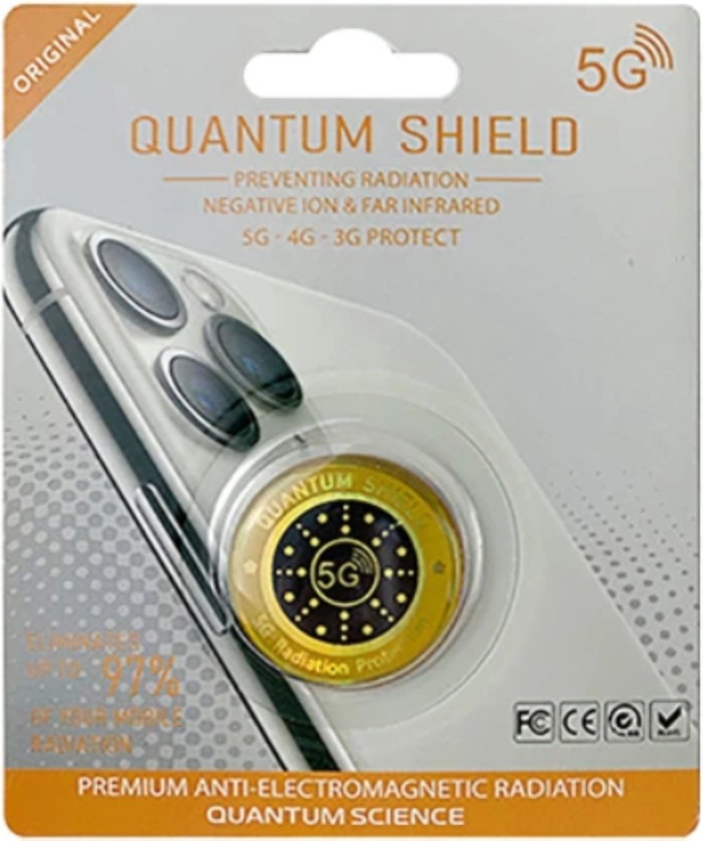 2 stuks Quantum Shield Gold - Anti Straling Sticker - Electrosmog - Bescherming Tegen Straling Smartphone - Orgonite - 5G - WiFi EMF