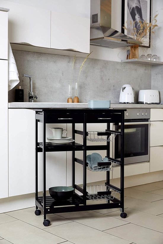 IBUYKE Industrial Bar Carts, Küche Speicher Servierwagen, Mobile Küche IBUYKE Industrial Bar Carts, Küche Speicher Servierwagen, Mobile Küche