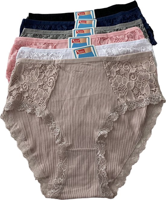 Hoge slip dames katoen P00BU Playtex