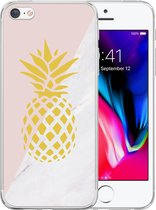 Hoesje Geschikt voor iPhone 7 Hoesje Siliconen Case - Hoes Geschikt voor iPhone 7 Hoes Siliconen - Ananas
