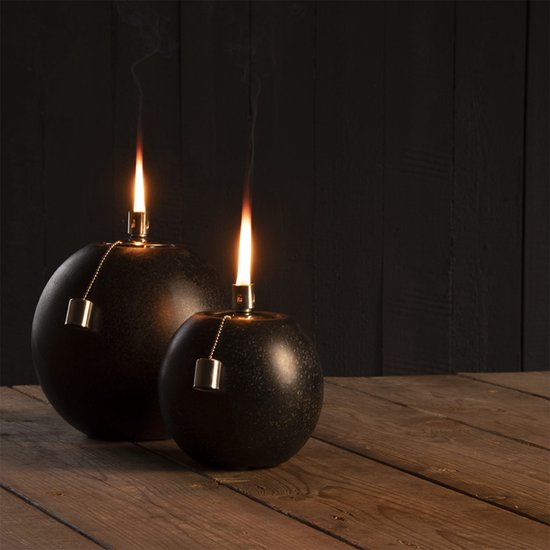Esschert Design - Olielamp - bolvormig - terrazzo S - 16cm van Esschert Design — afbeelding 5