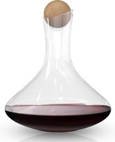 Carafe en verre Intirilife 1,8 litre pour vin rouge - carafe en verre cristal sans plomb aérateur de vin soufflé à la bouche carafe à vin