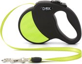 DDOXX® Reflecterende Hondenriem intrekbaar - vele kleuren & maten - voor kleine & grote honden - XS, 3 m, tot 8 kg - Zwart/Geel