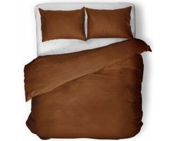 Luxe Egyptische Katoenen Dekbedovertrek Roest Bruin Tweepersoons 200x200/220 cm - Zeer Hoogwaardige Kwaliteit - Super Zacht