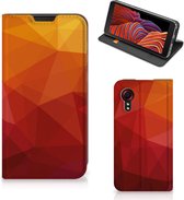 Stand Case geschikt voor Samsung Galaxy Xcover 5 Polygon Red