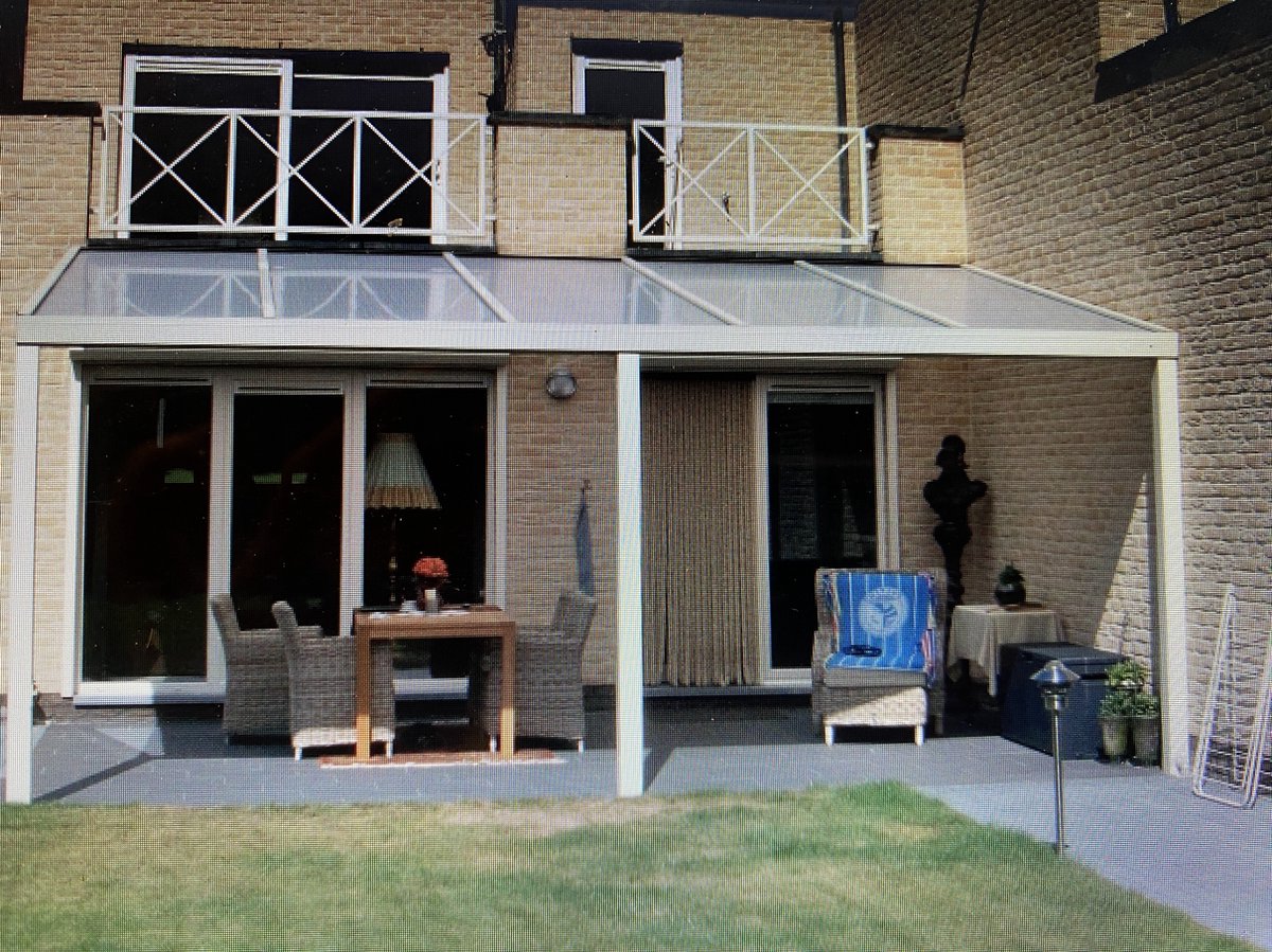 Pergola met polycarbonaat dakbedekking, B300cm x D400cm, grijs