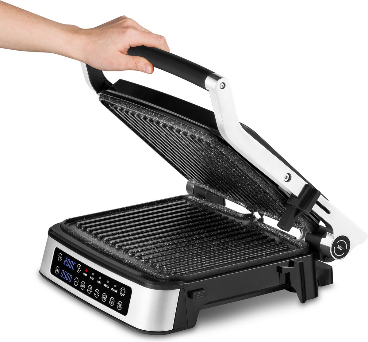 ZEEGMA GRILL CHEF Elektrische Contactgrill 2 In 1 Voor De Bereiding Van Vlees Panini En Groenten 2100w Uitneembare Verwarmingsplaten 180 Graden Inklapbaar Ilag Antiaanbaklaag Lekbak Meldingen 663677760 ZEEGMA GRILL CHEF Elektrische Contactgrill 2 In 1 Voor De Bereiding Van Vlees Panini En Groenten 2100w Uitneembare Verwarmingsplaten 180 Graden Inklapbaar Ilag Antiaanbaklaag Lekbak Meldingen 663677760