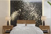 Behang - Fotobehang Marmer - Zwart - Glitter - Breedte 350 cm x hoogte 350 cm