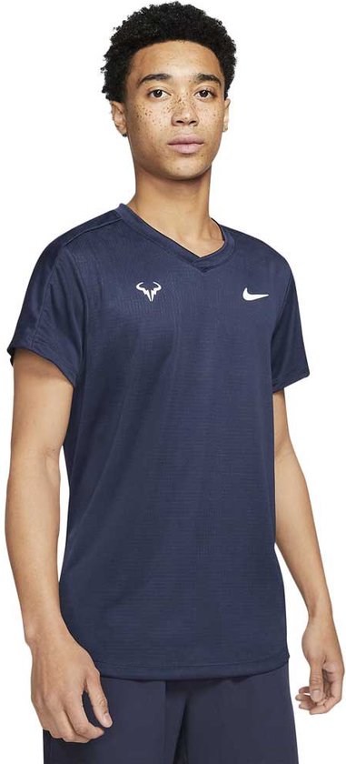 Nike Court Rafa Challenger Korte Mouwen T-Shirt Mannen Blauw - Maat XL