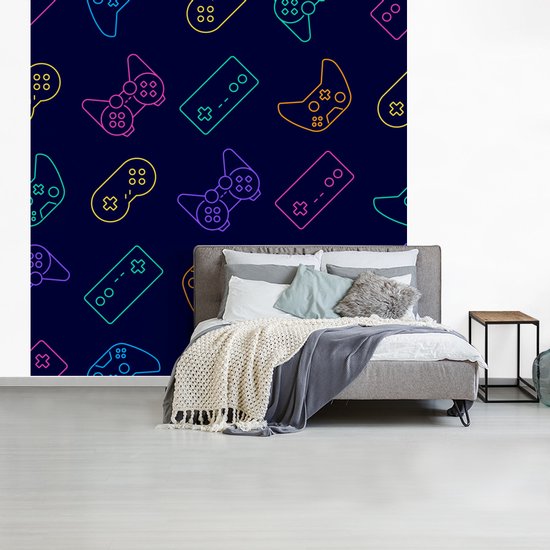 Fond d'écran - Papier peint photo Gaming - Motif - Manette - Largeur 350 cm x Hauteur 350 cm