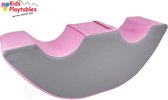 Soft Play Foam Schommelwip Duo grijs-roze | rocker | wipwap | foamblokken | bouwblokken | Soft play baby speelgoed | peuter | schuimblokken