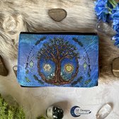 Levensboom Portemonnee - Keltisch Witchy - Kleine Fantasy Portemonnee - Blauwe portemonnee - Keltische Symbolen - Green Witch - Druïde Magie