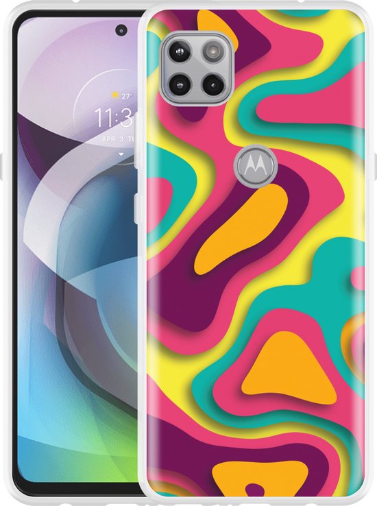 Hoesje geschikt voor Motorola Moto G 5G Retro Colors bol