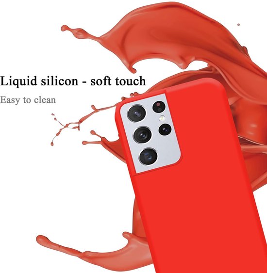 Coque Cadorabo pour Samsung Galaxy S21 ULTRA en ROUGE LIQUIDE - Coque de protection en silicone TPU souple