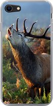 Coque iPhone 8 - Cerf - Forêt - Brouillard - Coque de téléphone en Siliconen