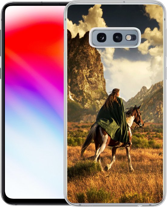 Coque Samsung Galaxy S10e - Cheval - Cavalier - Nature - Coque de téléphone en Siliconen