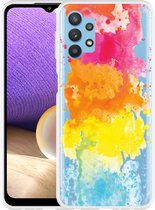 Hoesje Geschikt voor Samsung Galaxy A32 5G Color Splatters
