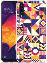 Galaxy A50 Hoesje Modern Abstract Paars - Designed by Cazy