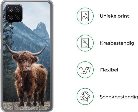 Coque Samsung Galaxy A12 - Scottish Highlander - Animaux - Paysage - Siliconen