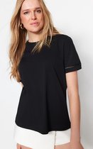 Trendyol TWOSS23TS00012 Volwassenen Vrouwen T-shirt - Zwart - M