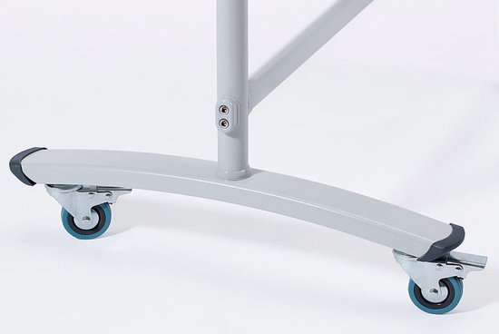 Maxtek Mobiel whiteboard, 120 x 80 cm, dubbelzijdig gemengd prikbord, kurk en magnetisch, in hoogte verstelbaar, voor kantoor, klaslokaal en thuis
