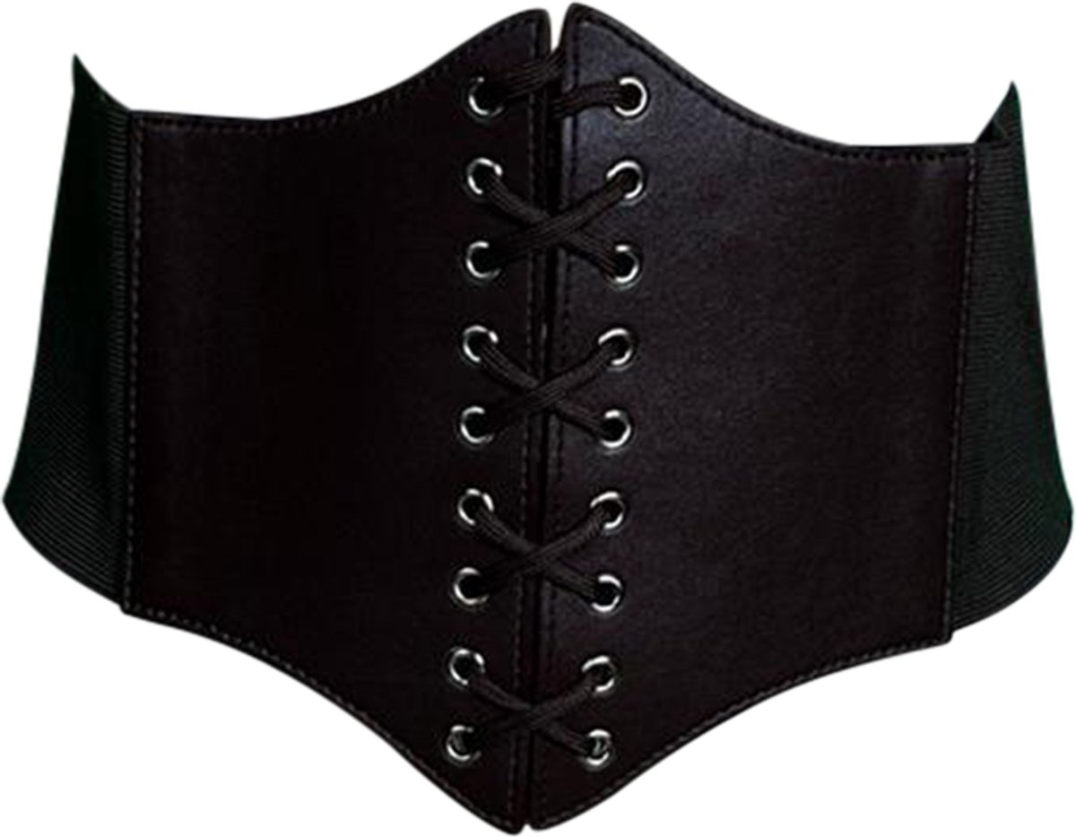 FIFO Effen Unisex Dames Korset, Ruimer Verstelbaar, Elegant, Esthetisch, Zwart