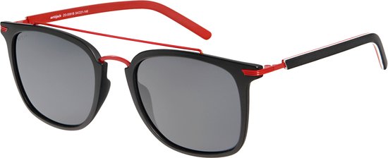 Art&Jack Zonnebril Unisex Zwart/Rood | Grijs ZO-0091B Madison Avenue