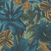 EXOTISCHE BLADEREN BEHANG | Botanisch - turquoise oranje groen paars - A.S. Création Metropolitan Stories 3