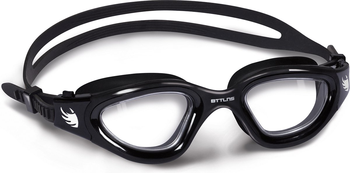 BTTLNS zwembril - transparante lenzen - zwembril zwembad en openwater - triathlon zwembril - zwembril volwassenen - duikbril - Ghiskar 1.0 - zwart