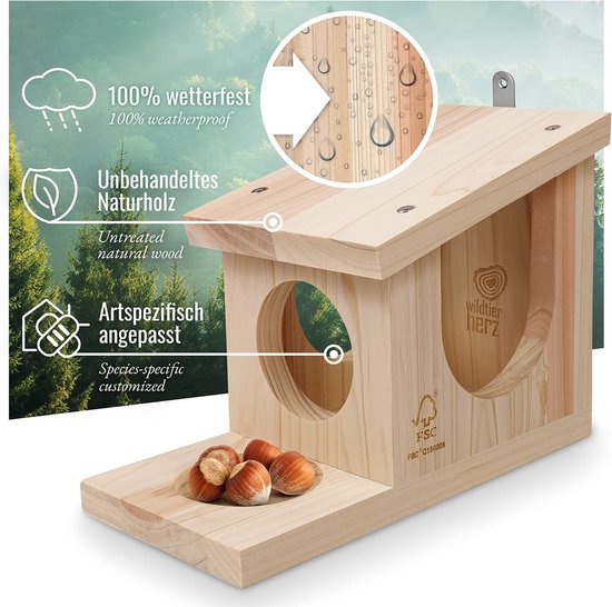 Wildtier Herz I Comedero Para Pájaros De Metal I Altura 35cm I Para Cacahuetes - Columna De Alimentación, Silo, Comedero Para Pájaros Aves En Jardin Y Balcon (Negro