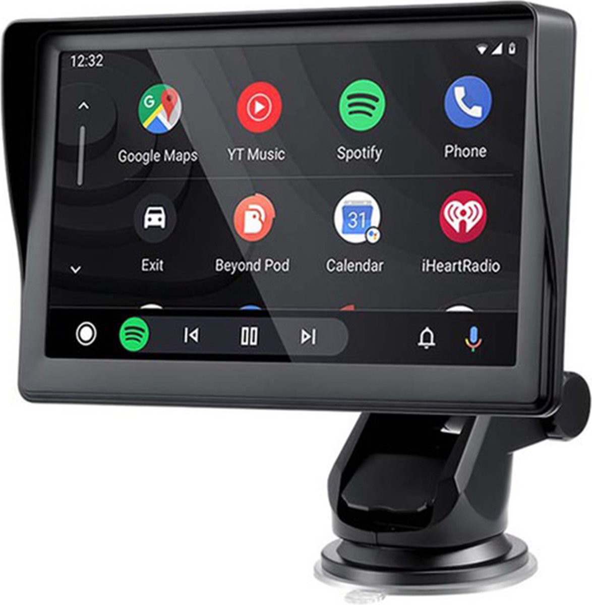 VCTparts Smart Navigatiesysteem Touchscreen Scherm met Zuignap en Achteruitrijcamera 7inch Scherm [Draadloos Apple Carplay & Android Auto]