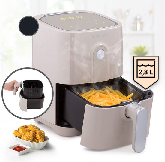 CrispPro heteluchtfriteuse air fryer 1400W 2,8 liter 8 programma's