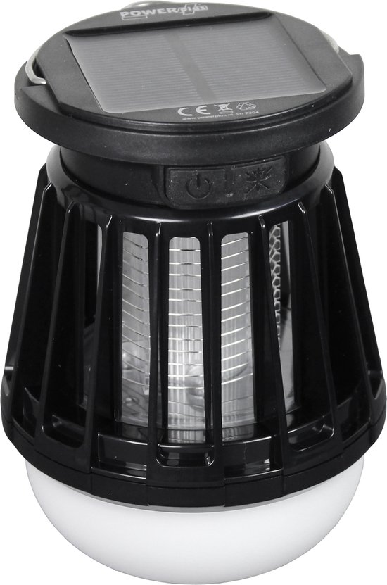 POWERplus Fly Solar USB oplaadbare camping LED lantaarn met ingebouwde electrische muggenvanger - warm wit licht van Powerplus — afbeelding 2