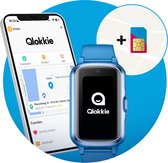 Qlokkie Kiddo Slim - GPS Horloge kind 4G - GPS Tracker - Videobellen - Veiligheidsgebied instellen - SOS Alarmfuncties - Smartwatch kinderen - Inclusief simkaart en mobiele app - Blauw